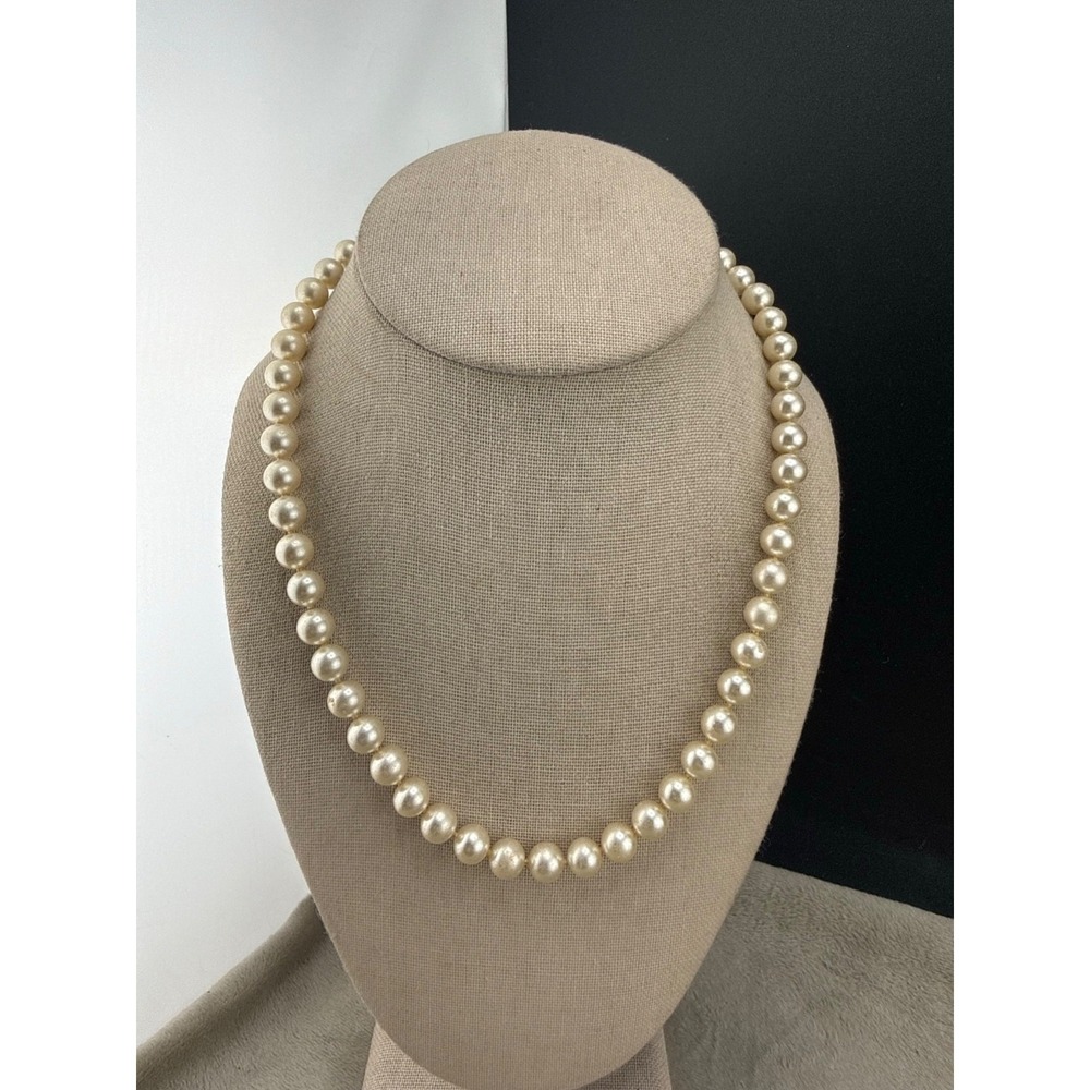 Vintage Jostens Payless Cashways Necklace Beaded Sterling Silver Clasp 19"‎